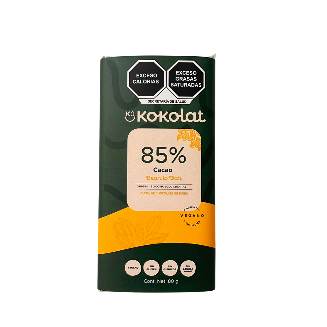 Barra de chocolate 85% Cacao
