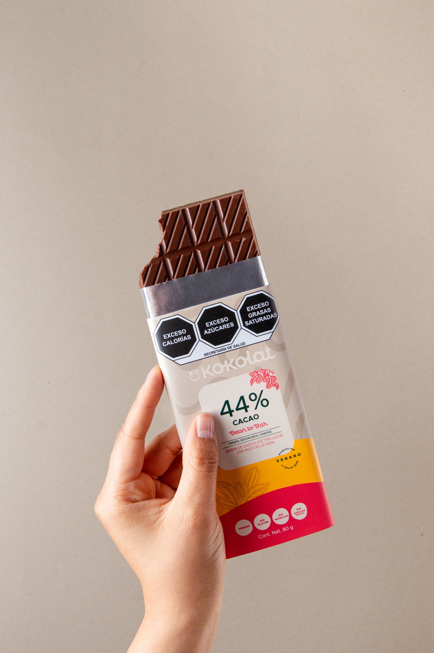 Chocolate 44% Cacao tipo leche