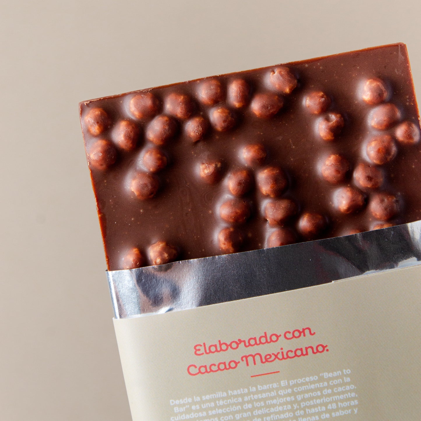 Chocolate 44% Cacao tipo leche con Quinoa Inflada