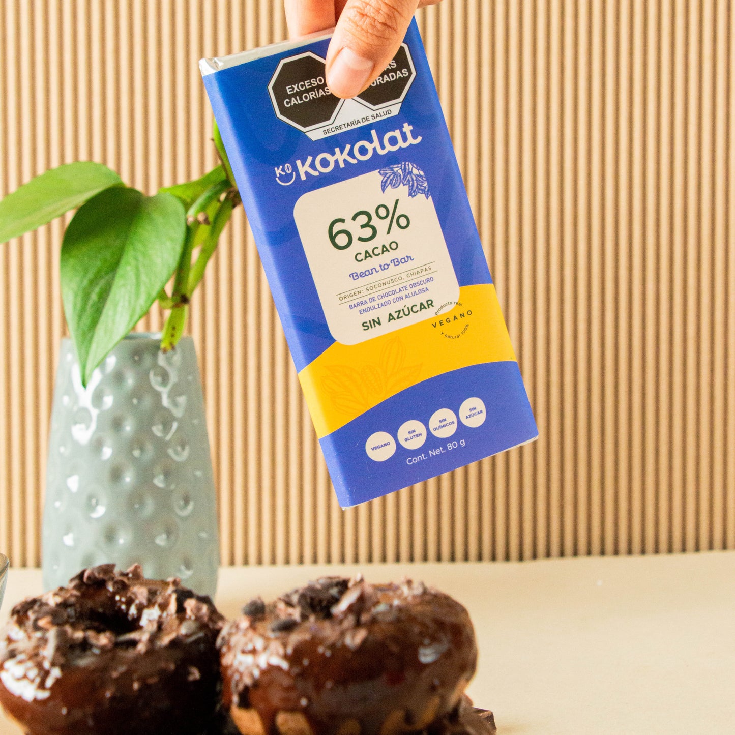 Chocolate 63% Cacao Sin Azúcar